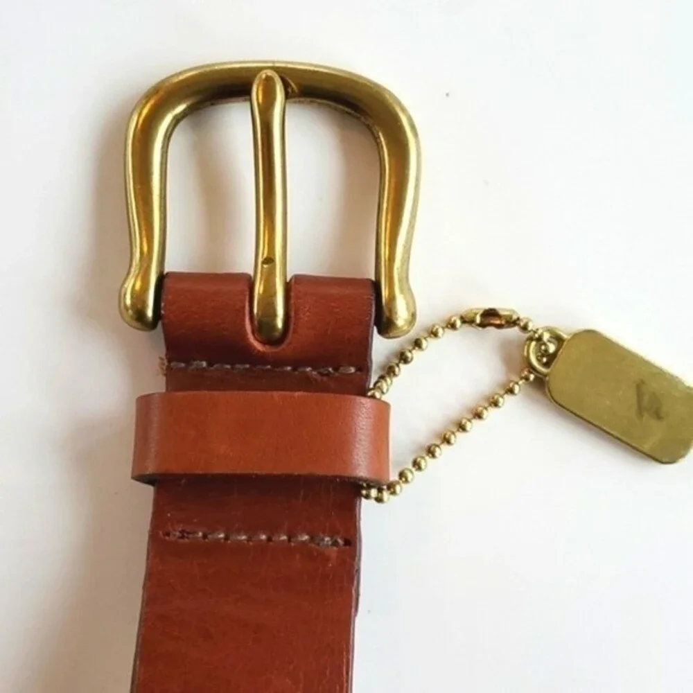 FOSSIL BROWN LEATHER TWO-TONE BELT SIZE LARGE